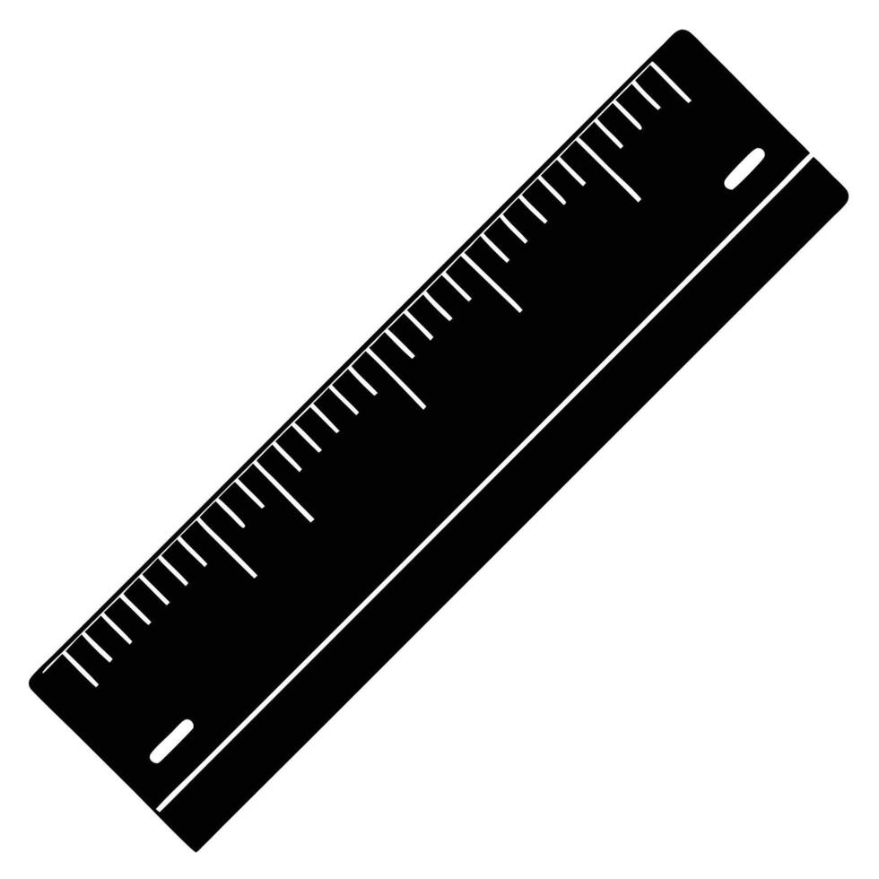 Measuring Tool Silhouette on White Background vector