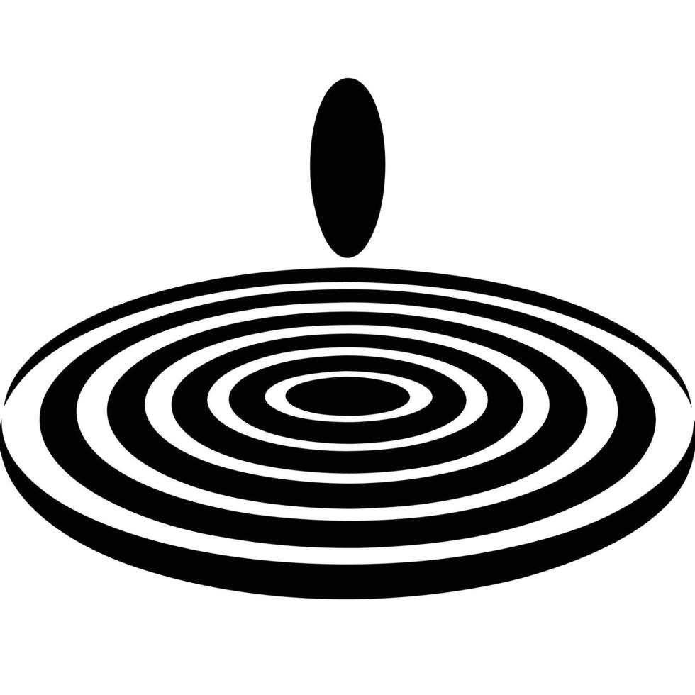 Water Ripples Silhouette on White Background vector