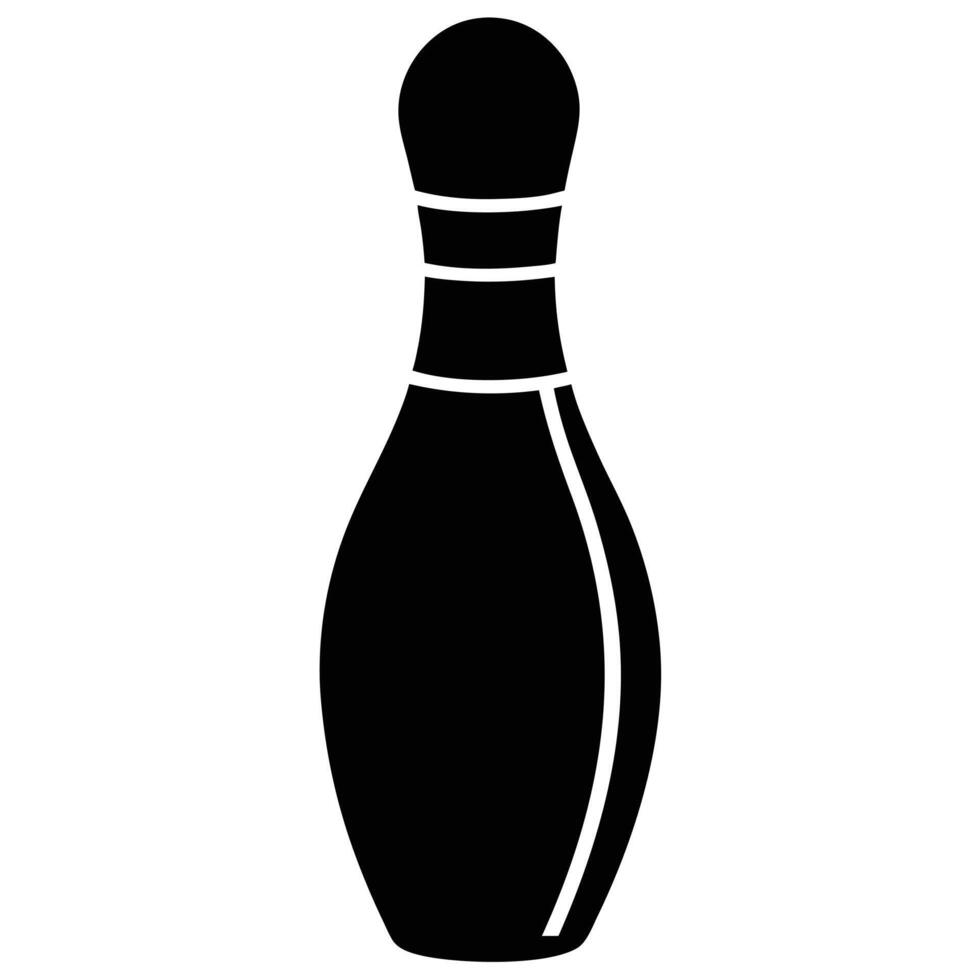 Bowling Jack Silhouette on White Background vector
