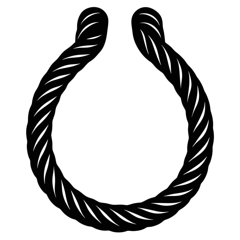 Crossfit Rope Training Silhouette on White Background vector