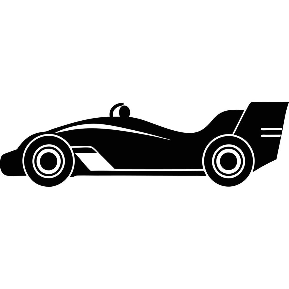 Formula Speed Silhouette on White Background vector