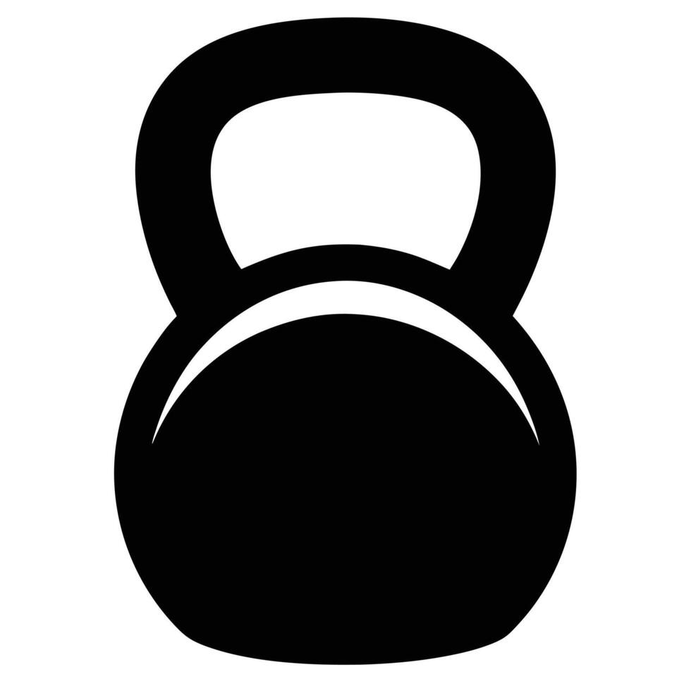 Adjustable Kettlebell Silhouette isolated on White Background vector