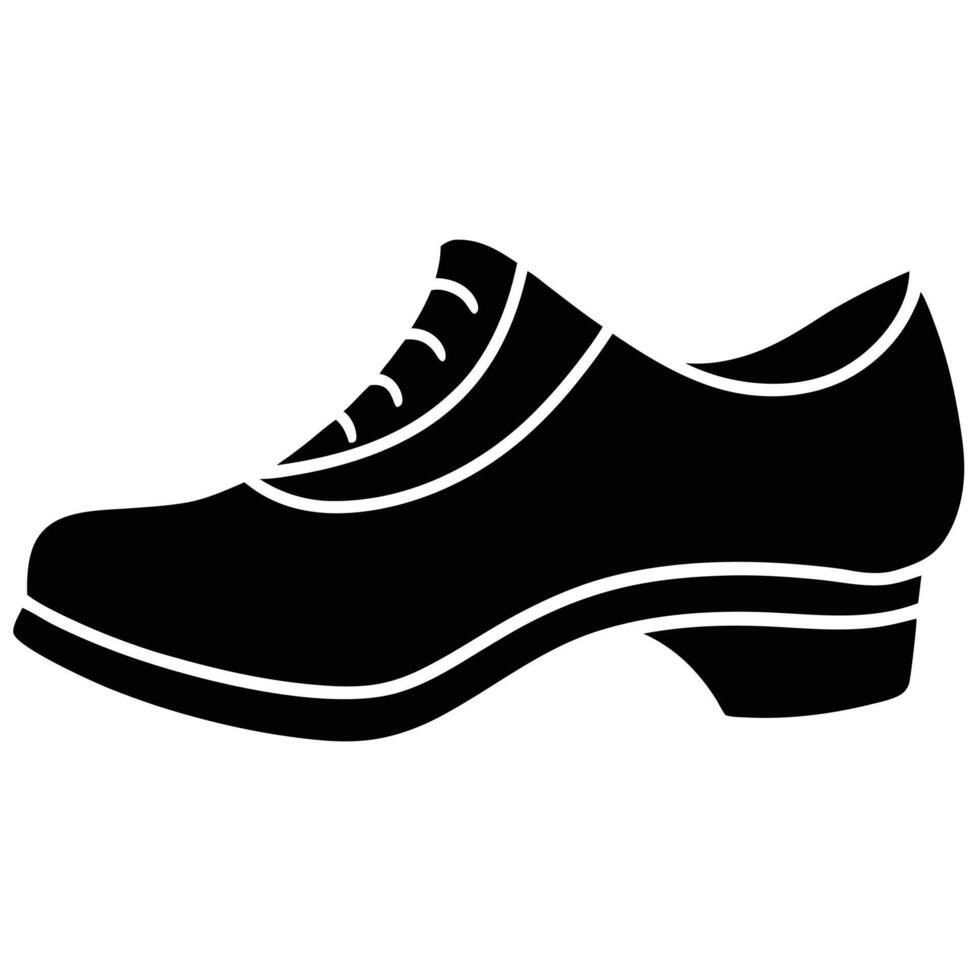 Salsa Shoes Silhouette on White Background vector