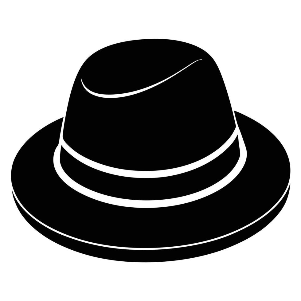 Tango Hat Silhouette on White Background vector