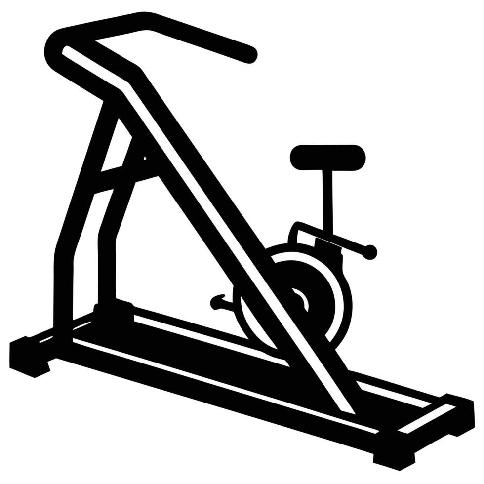 Stair Climber Pedals Silhouette on White Background vector