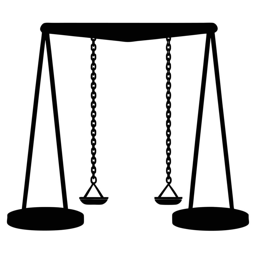 Swing Spin Silhouette on White Background vector