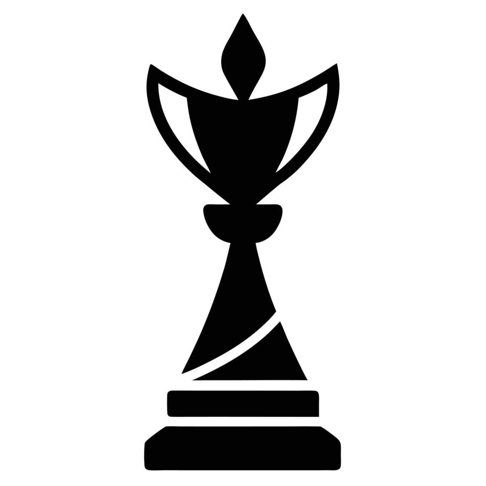 Salsa Trophy Silhouette on White Background vector