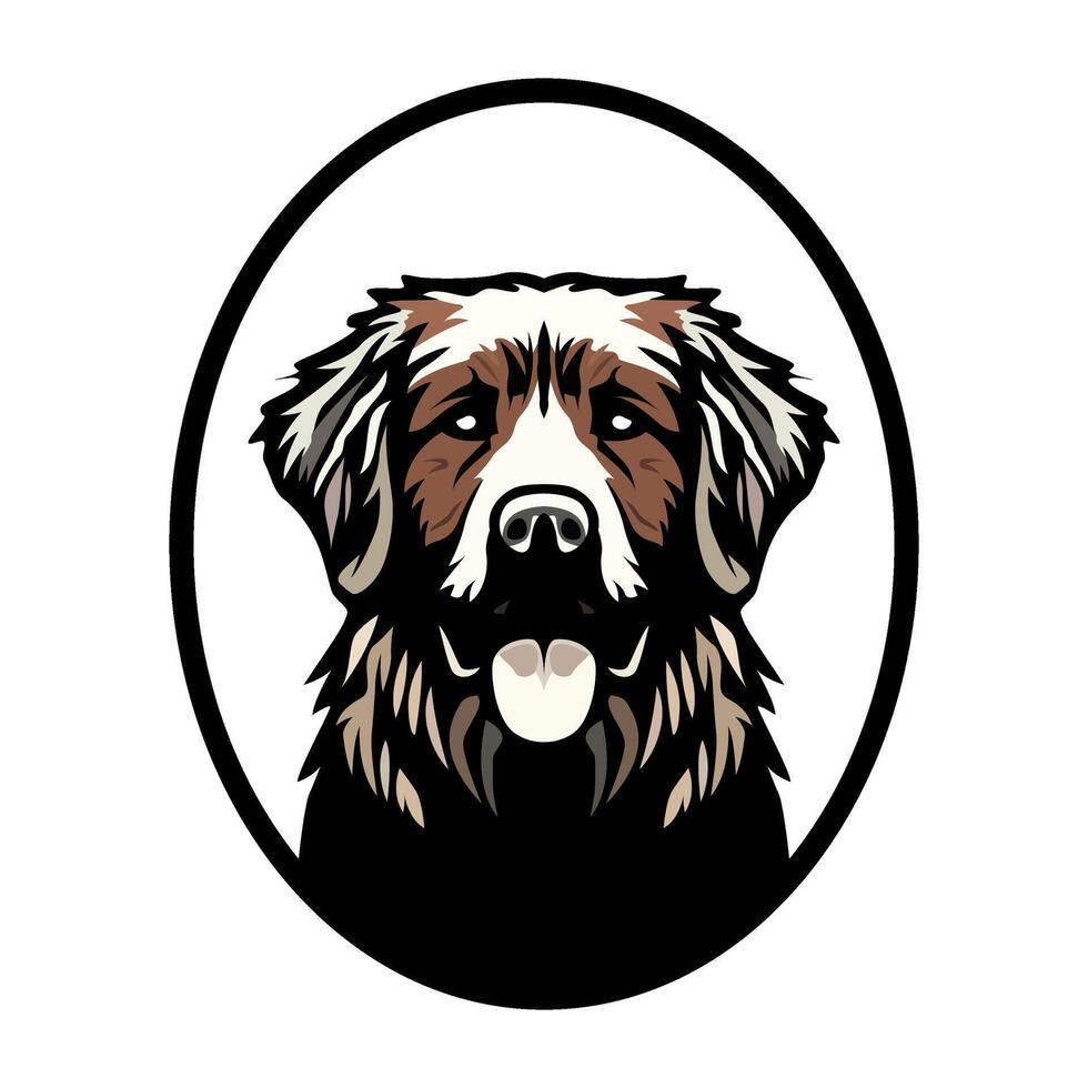 chesapeake bay retriever dog dark brown looking forward hunting logo illustration image vector
