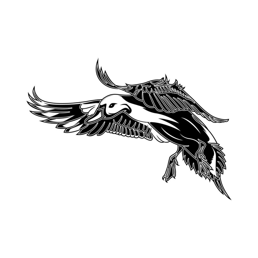 mallard duck will land in the swamp hunting logo illustration vector