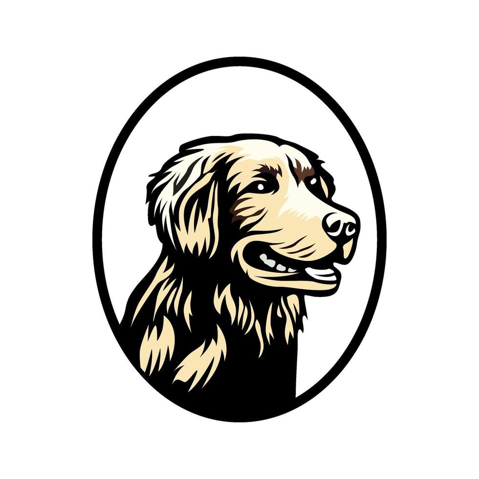 chesapeake bay retriever dog light yellow hunting logo illustration image vector