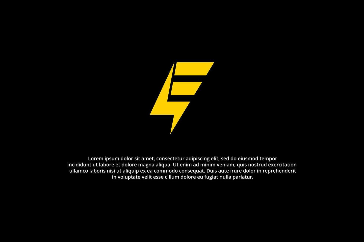 electricity and lightning letter e logo vector