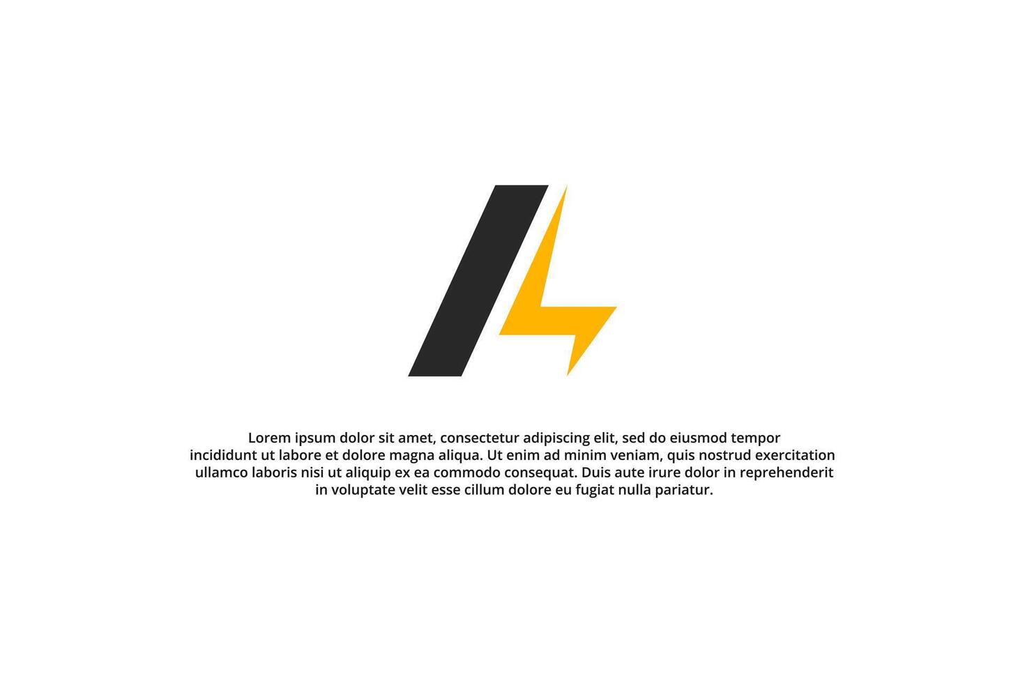 letter a electricity and lightning logo vector