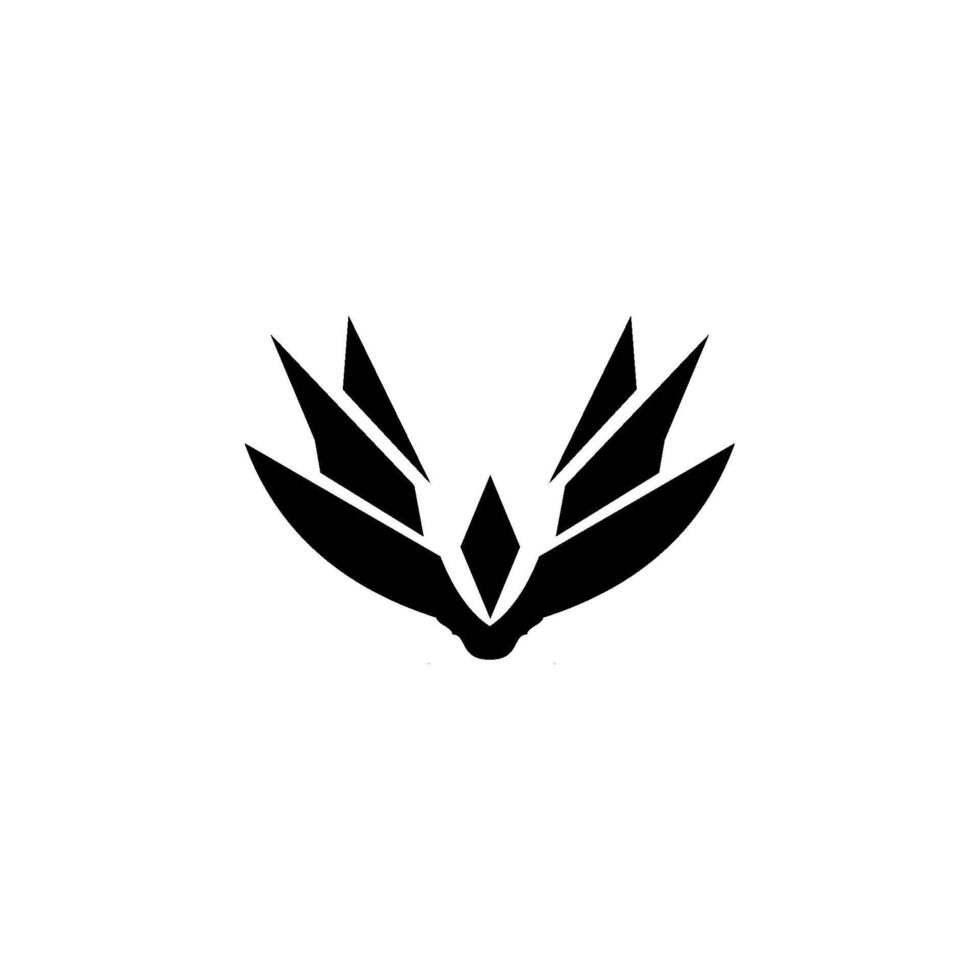 A black and white logo of a bird vector