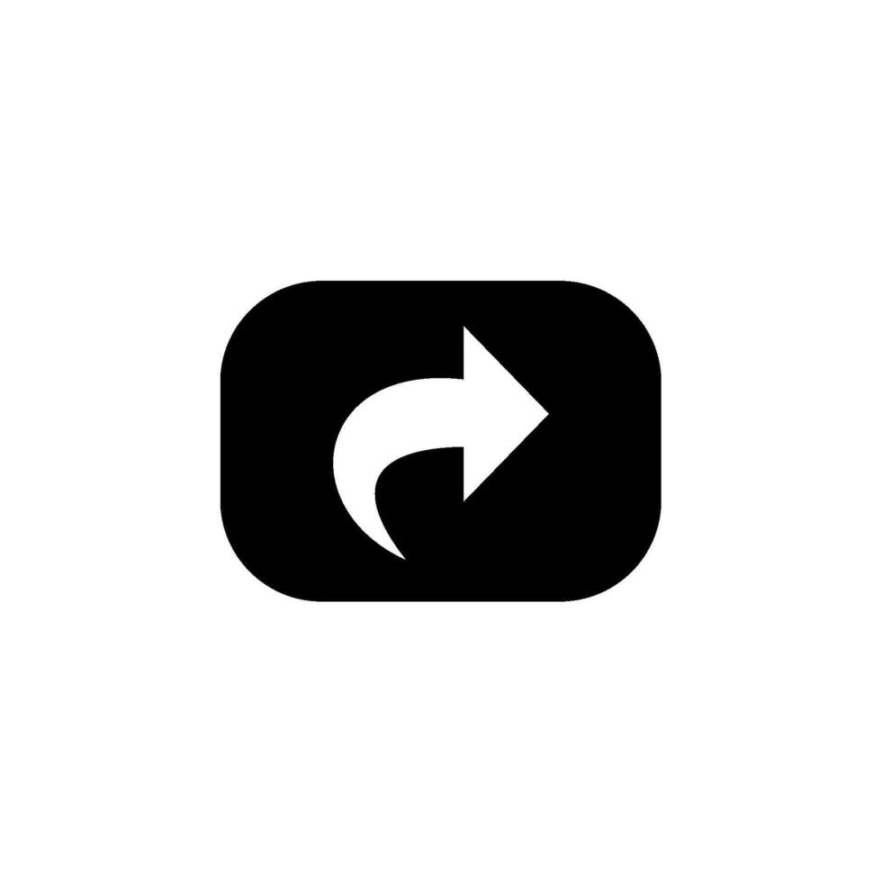 A black and white arrow pointing to the right vector