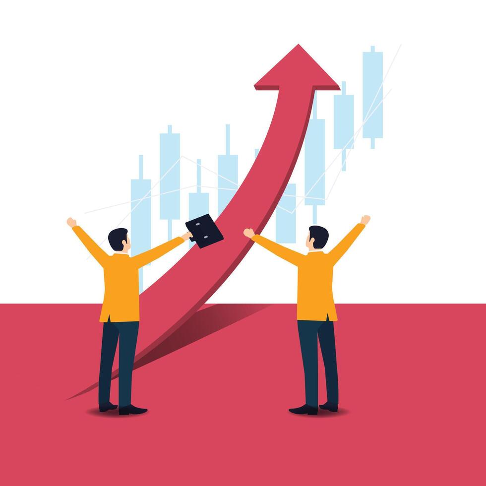 Business team success and leadership creative concept vector