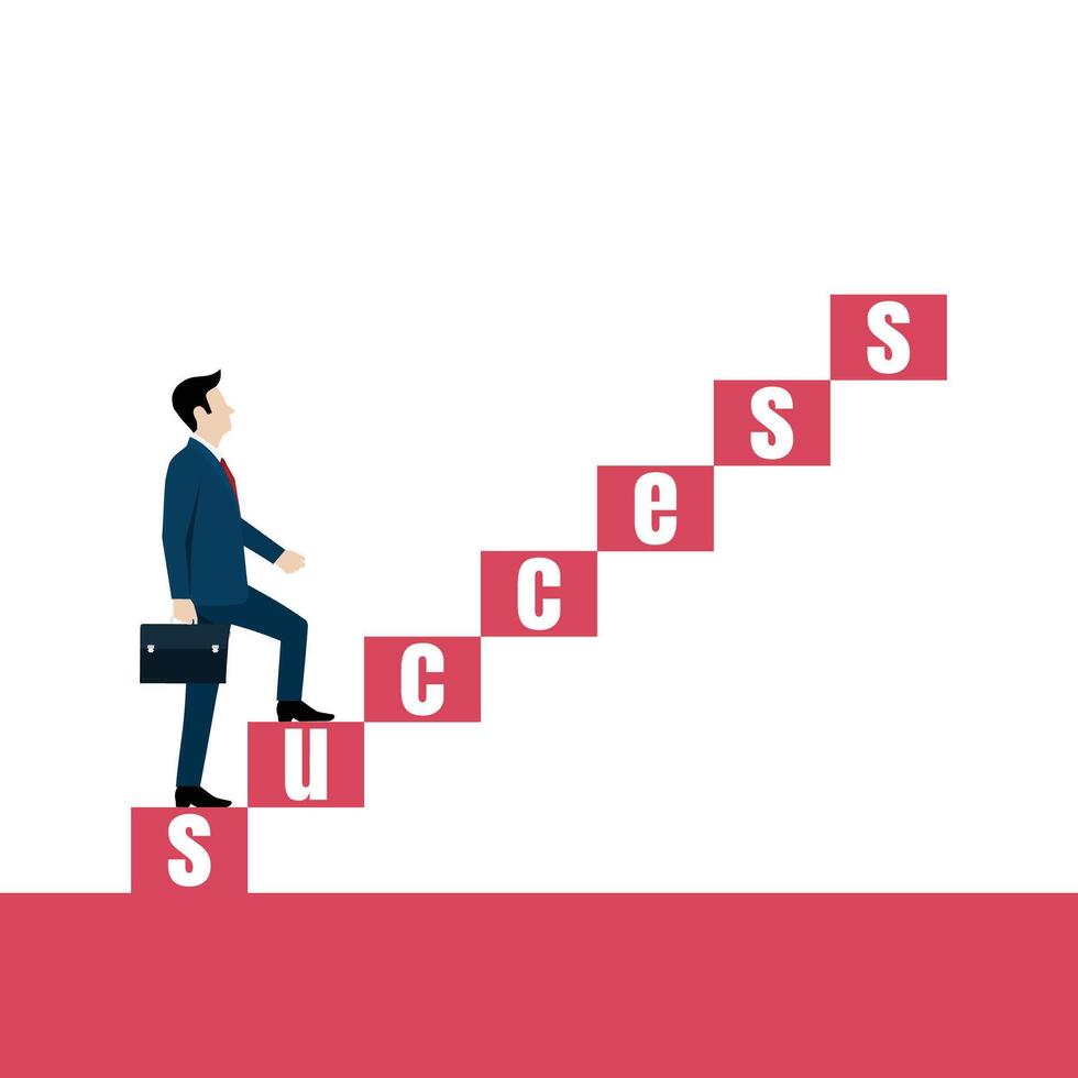 Business success and leadership creative concept idea vector