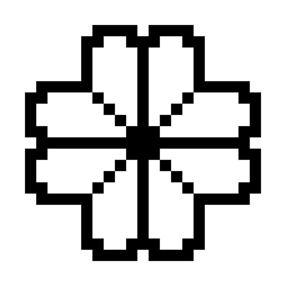 pixel art flower game 8 bit cartoon nature icon logo. simple flower art icon. vector