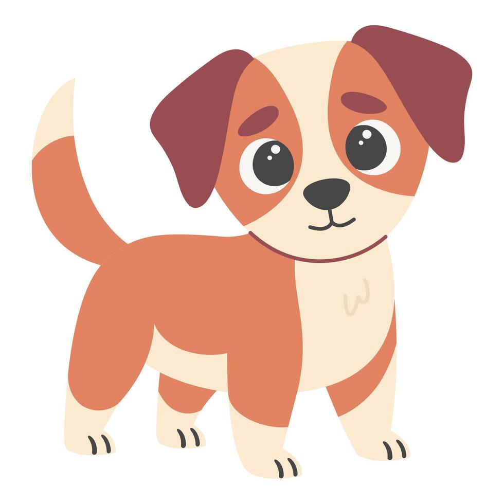 Cute dog, pet, hand drawn illustration vector