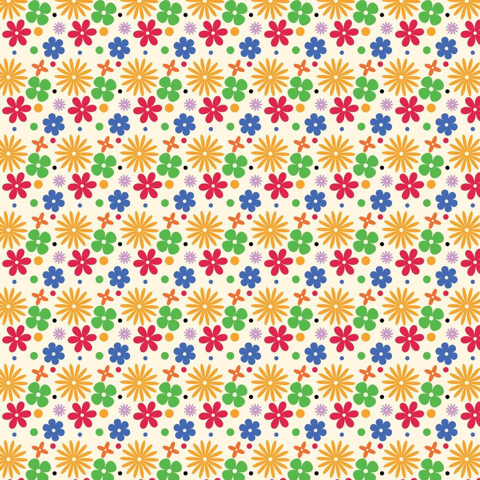 Spring Fanfare A Joyful Flowers Pattern vector