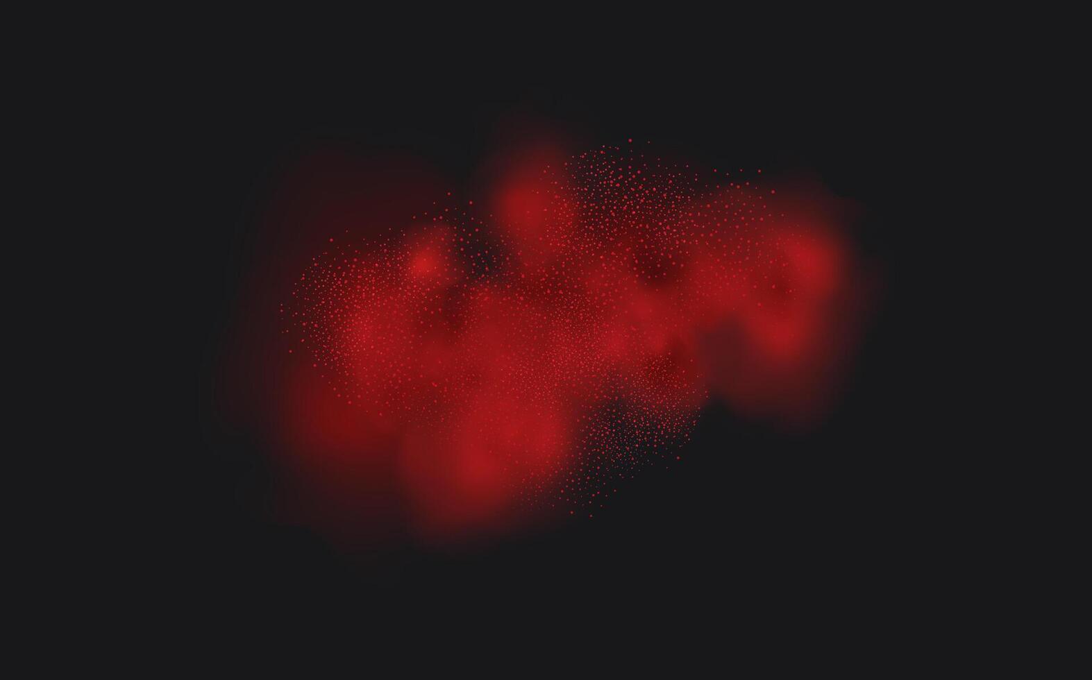 Spicy burst powder. Splashes of red pepper explosion. Overlay effect of chili or paprika spice splatters. realistic illustration of hot, dried spices. vector
