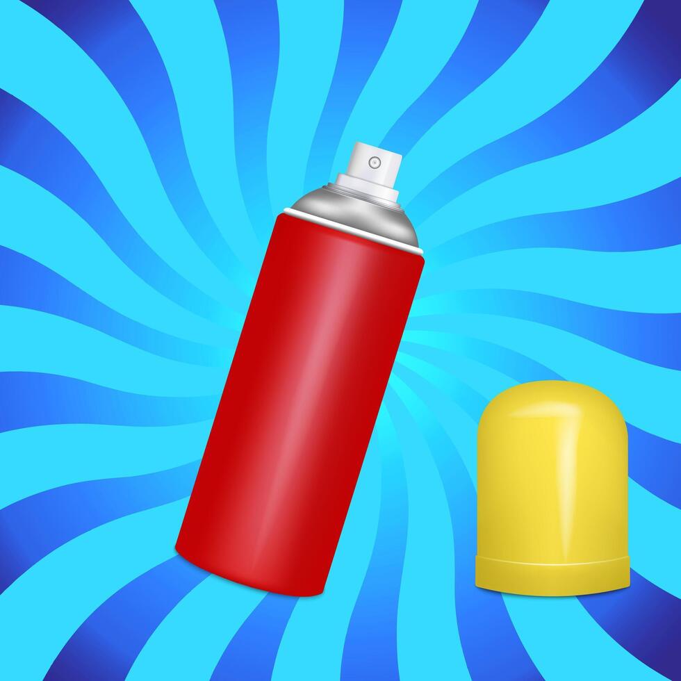 Realistic confetti Spray bottle Icon, Confetti Party String Spray Art Illustration. vector