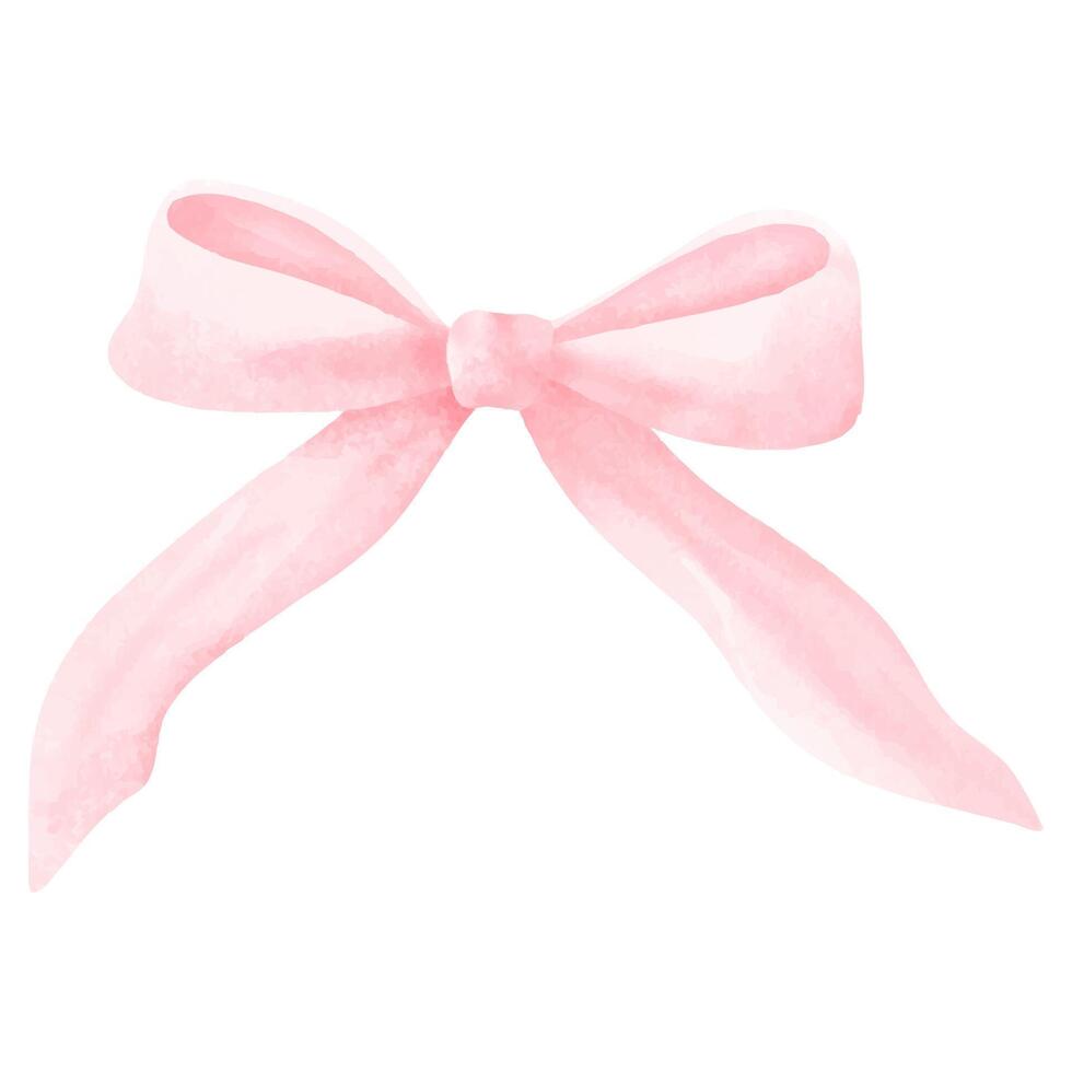 Watercolor Pink Rose in Square Glass Jar with Ribbon vector