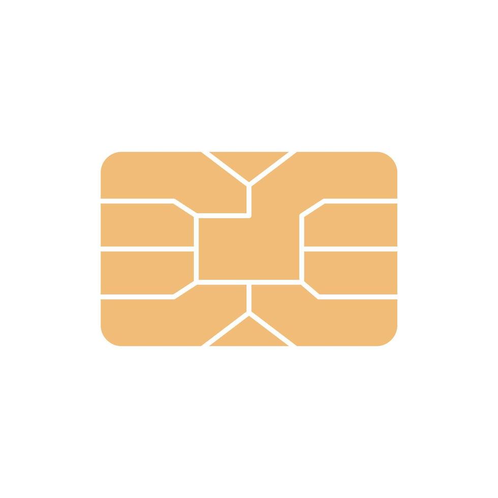 Chip card icon vector