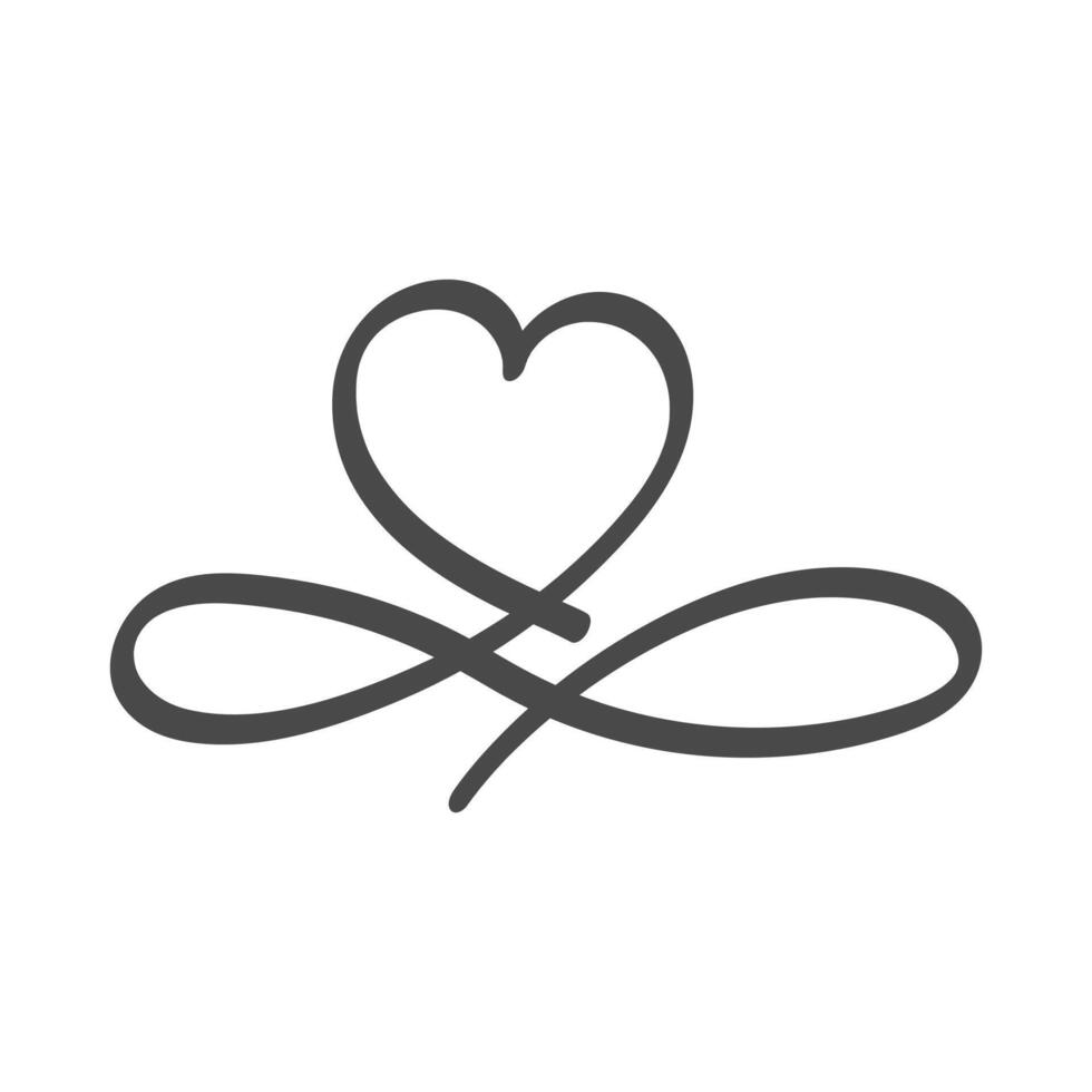 Love line decorative element. illustration on white background vector