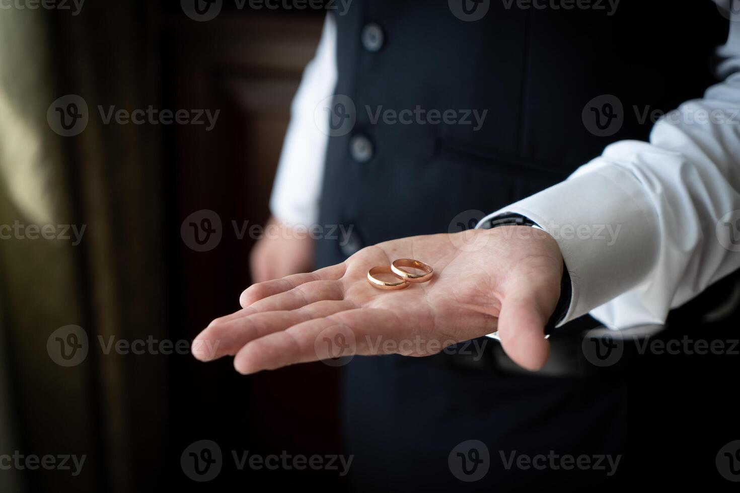 Wedding accessories rings hands bride, decoration groom flowers day beauty photo