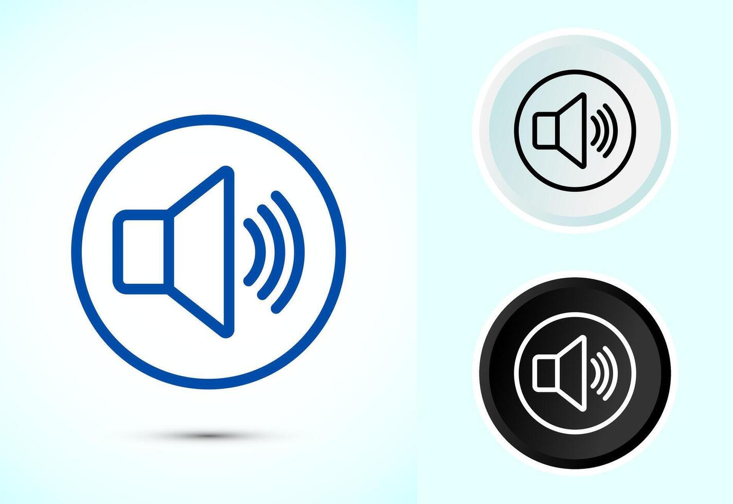 Volume Icon, Sound Icon For Apps and Websites vector