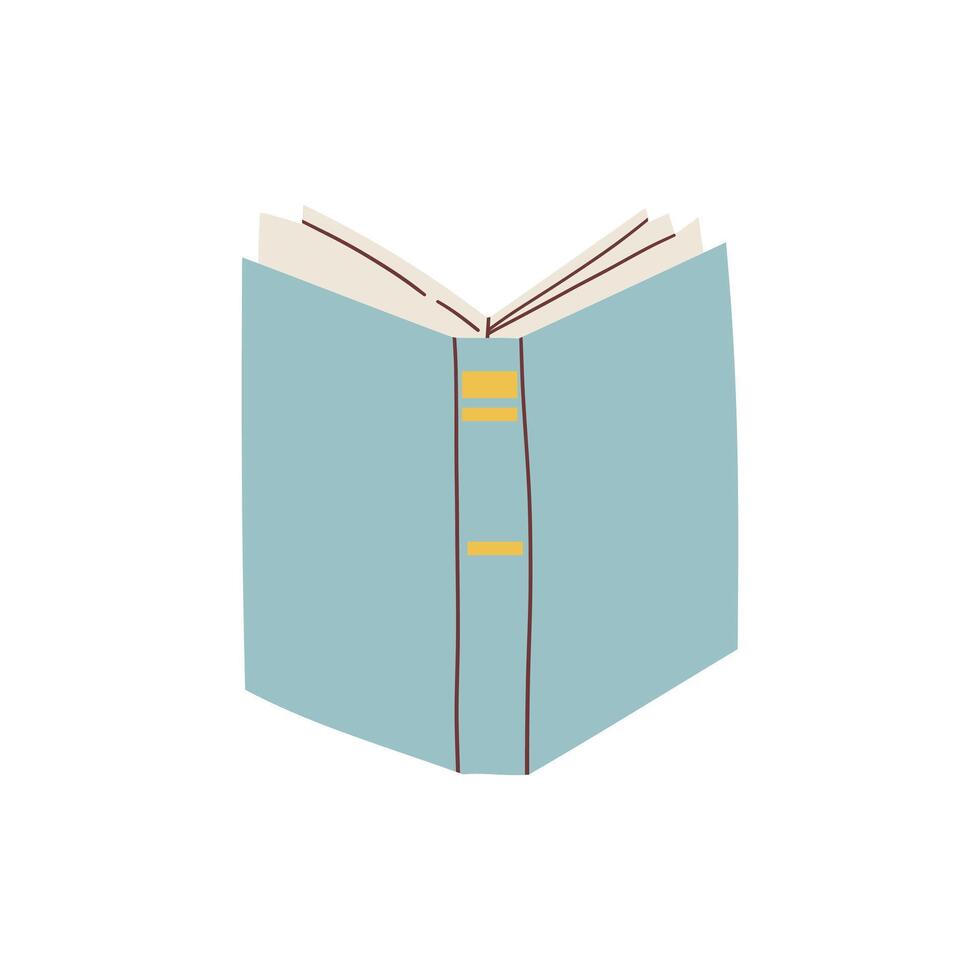 Blue book icon . Open or closed book . Educational theme, scientific and fiction literature. illustration isolated on white background for web design , social media , banner or card vector