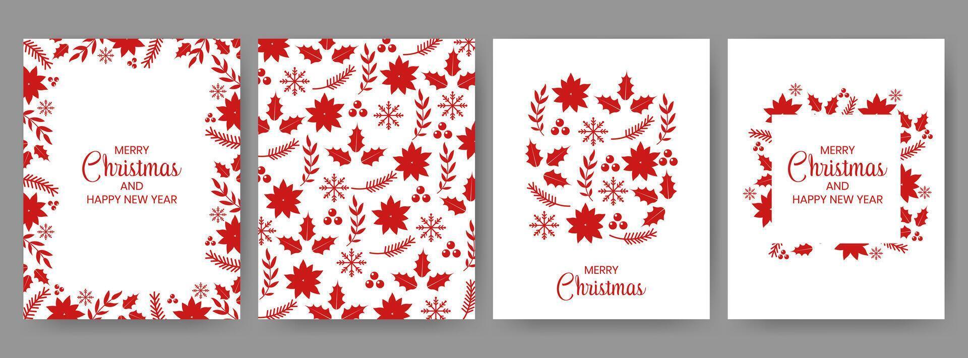 Merry Christmas and Happy New Year design vector