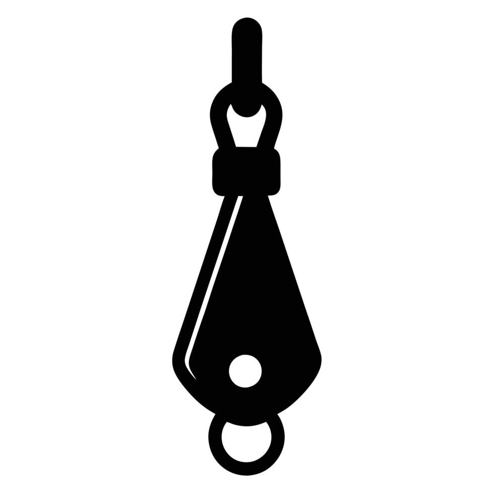 Belay Device Silhouette on White Background vector