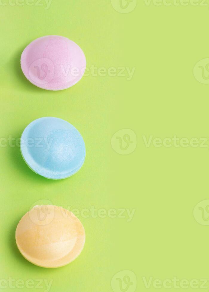 Colorful flying saucer candy photo