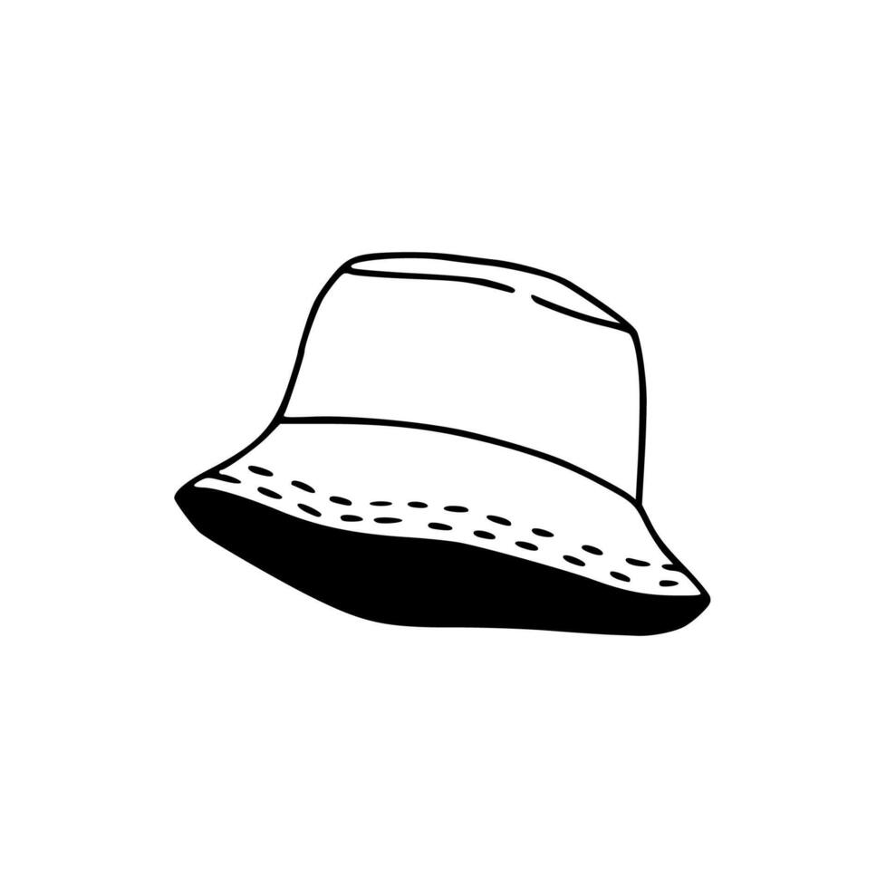 Bucket hat icon illustration vector