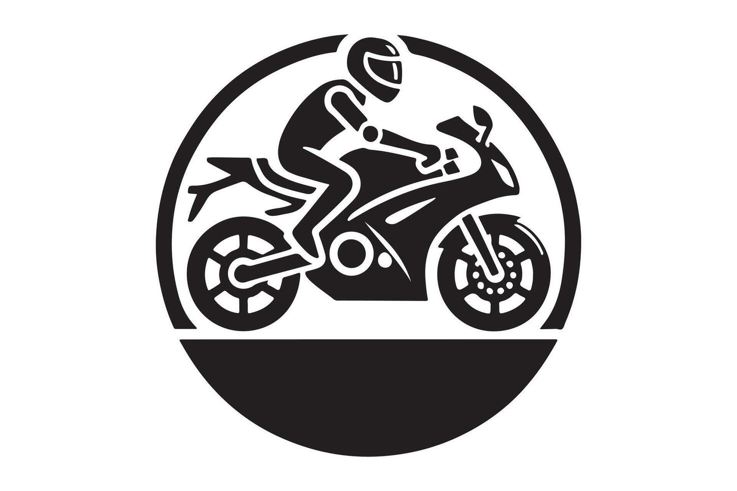 Sporty Motorbike Silhouette for Adventure Themes vector