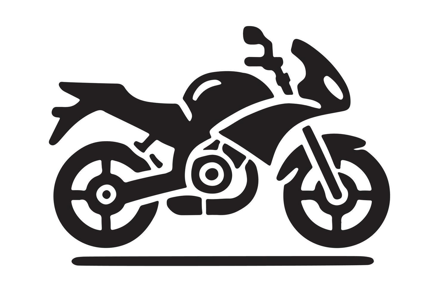 Bold Motorbike Silhouette for Branding and Logos vector