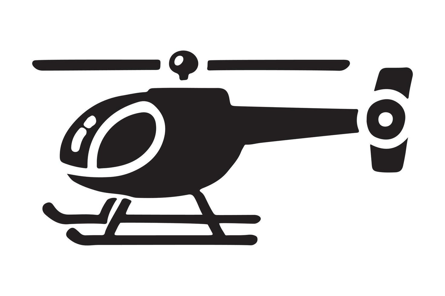Clean and Modern Helicopter Silhouette vector