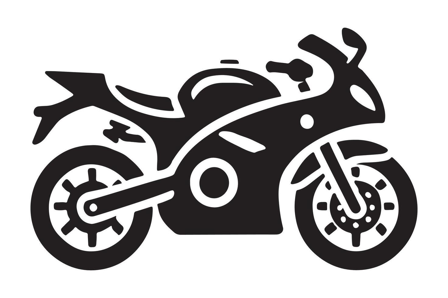 Dynamic Racing Motorbike Silhouette for Speed Enthusiasts vector