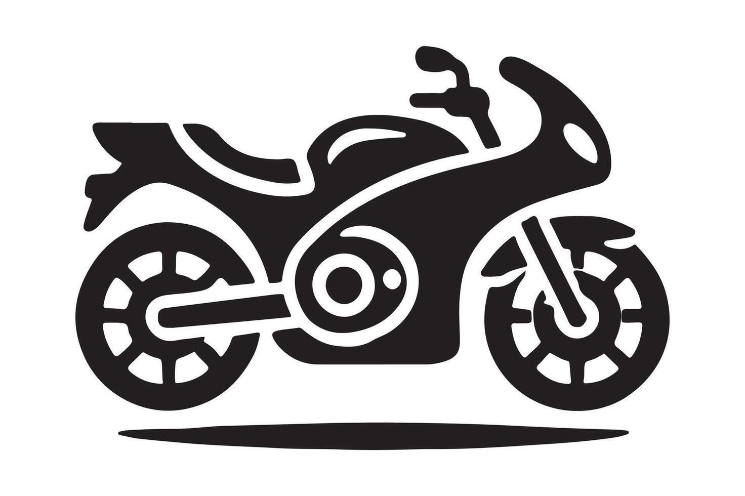 Minimalist Motorbike Silhouette for Clean Graphics vector