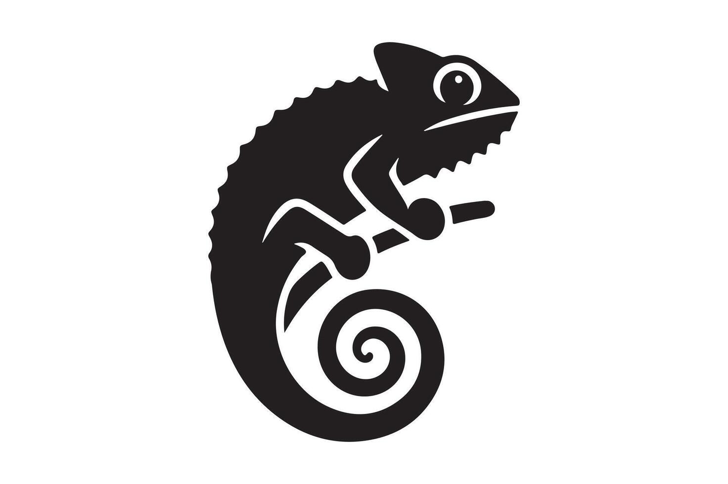 Nature Inspired Chameleon Silhouette for Eco Conscious Designs vector