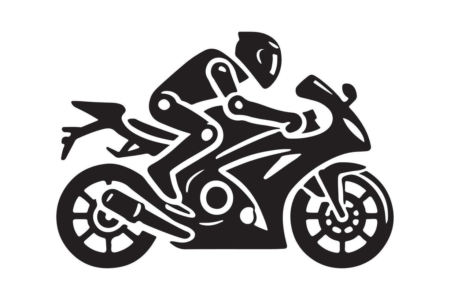 Silhouette of a Cruiser Motorcycle Art vector