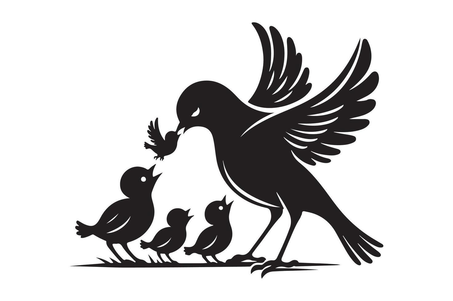 Modern Bird Silhouette for Logo and Branding vector