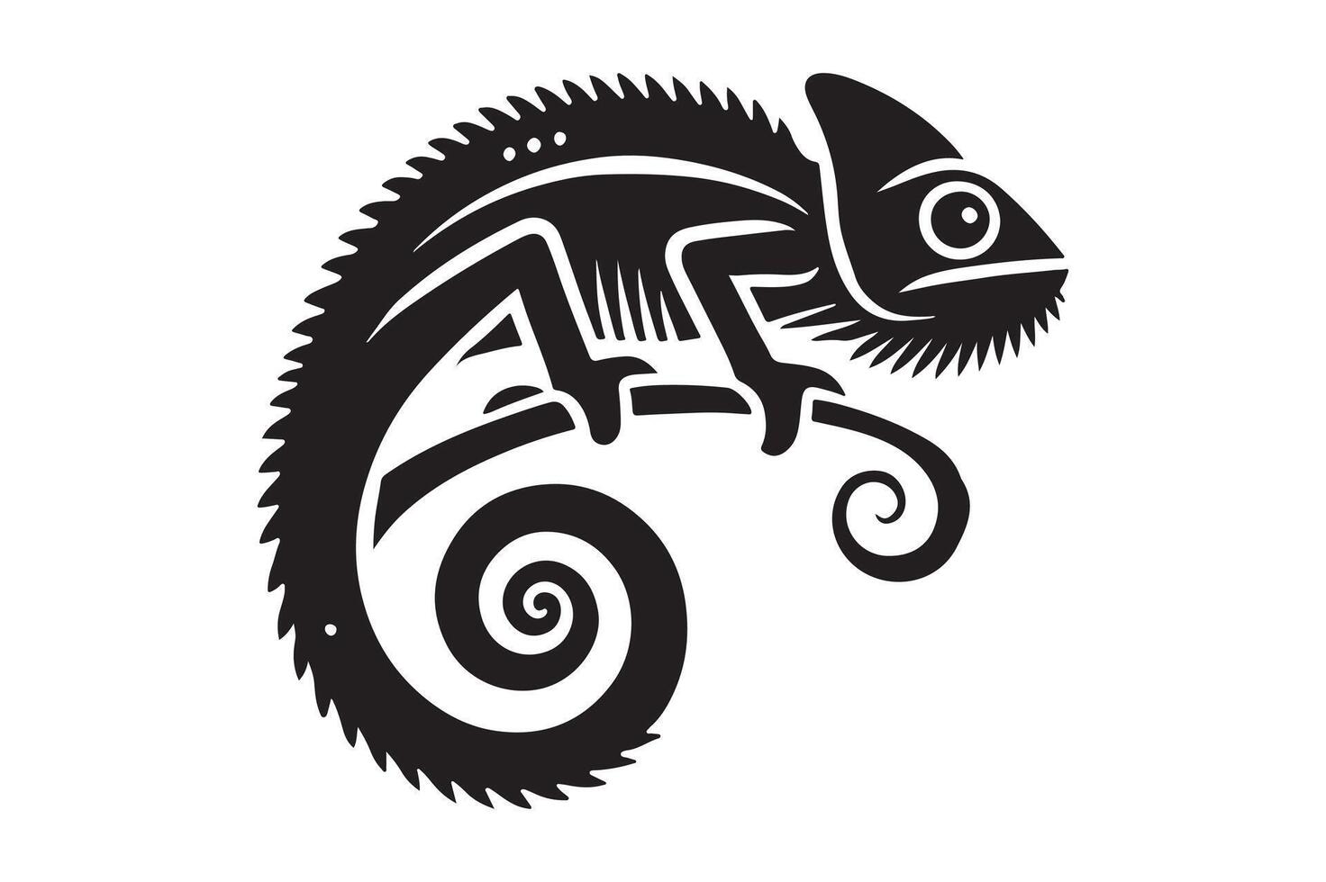 Chameleon Silhouette in Motion for Creative Branding and Projects vector