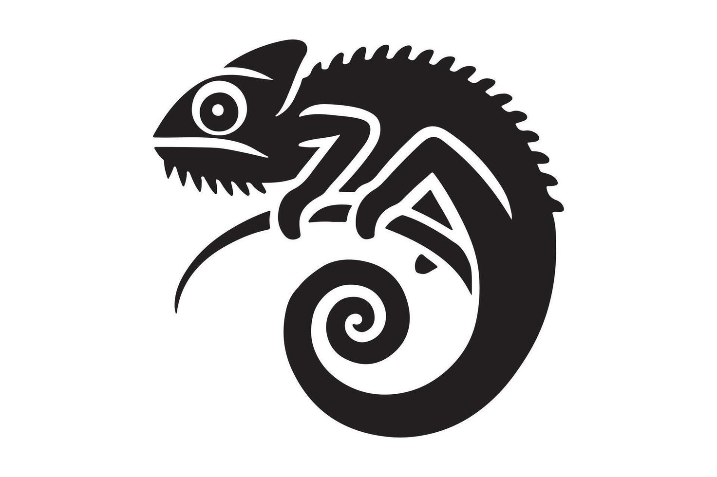 Chameleon Silhouette Ideal for Eco-Friendly Branding Designs vector