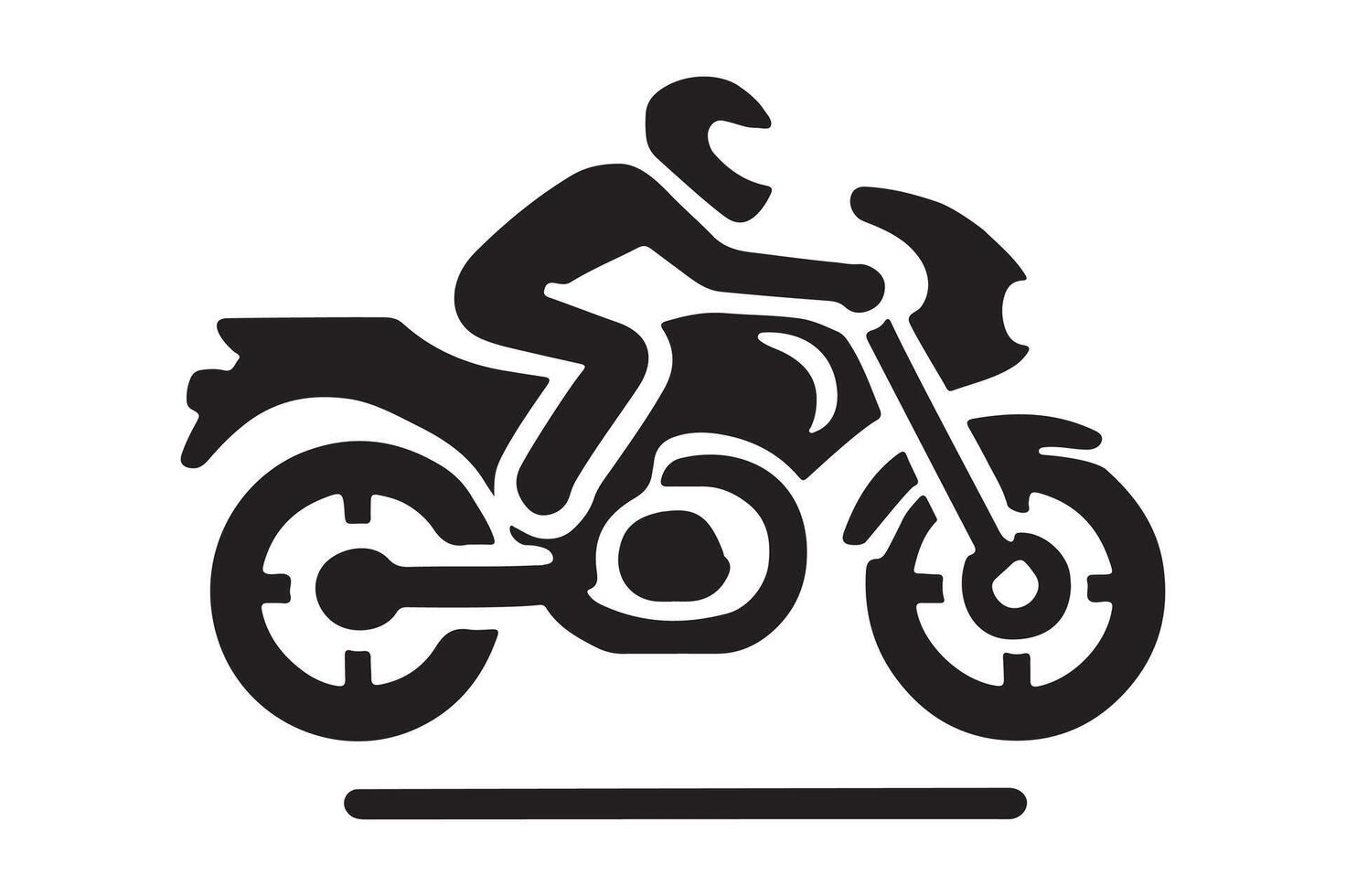 Modern Motorbike Silhouette for Digital Graphics vector