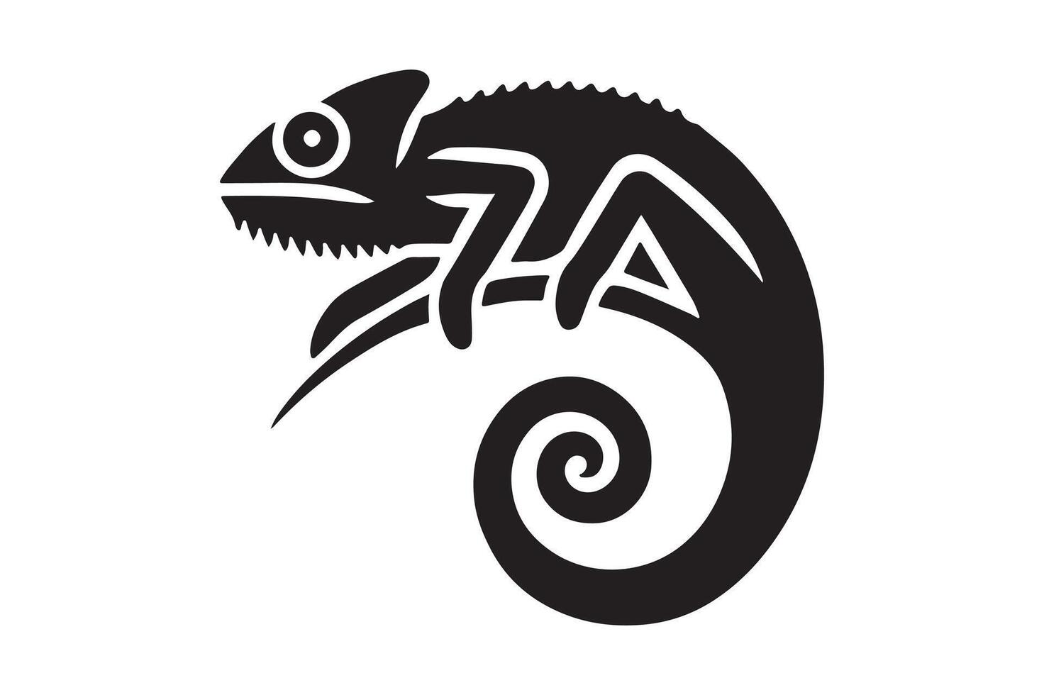 Creative Chameleon Silhouette for Nature-Inspired Designs vector