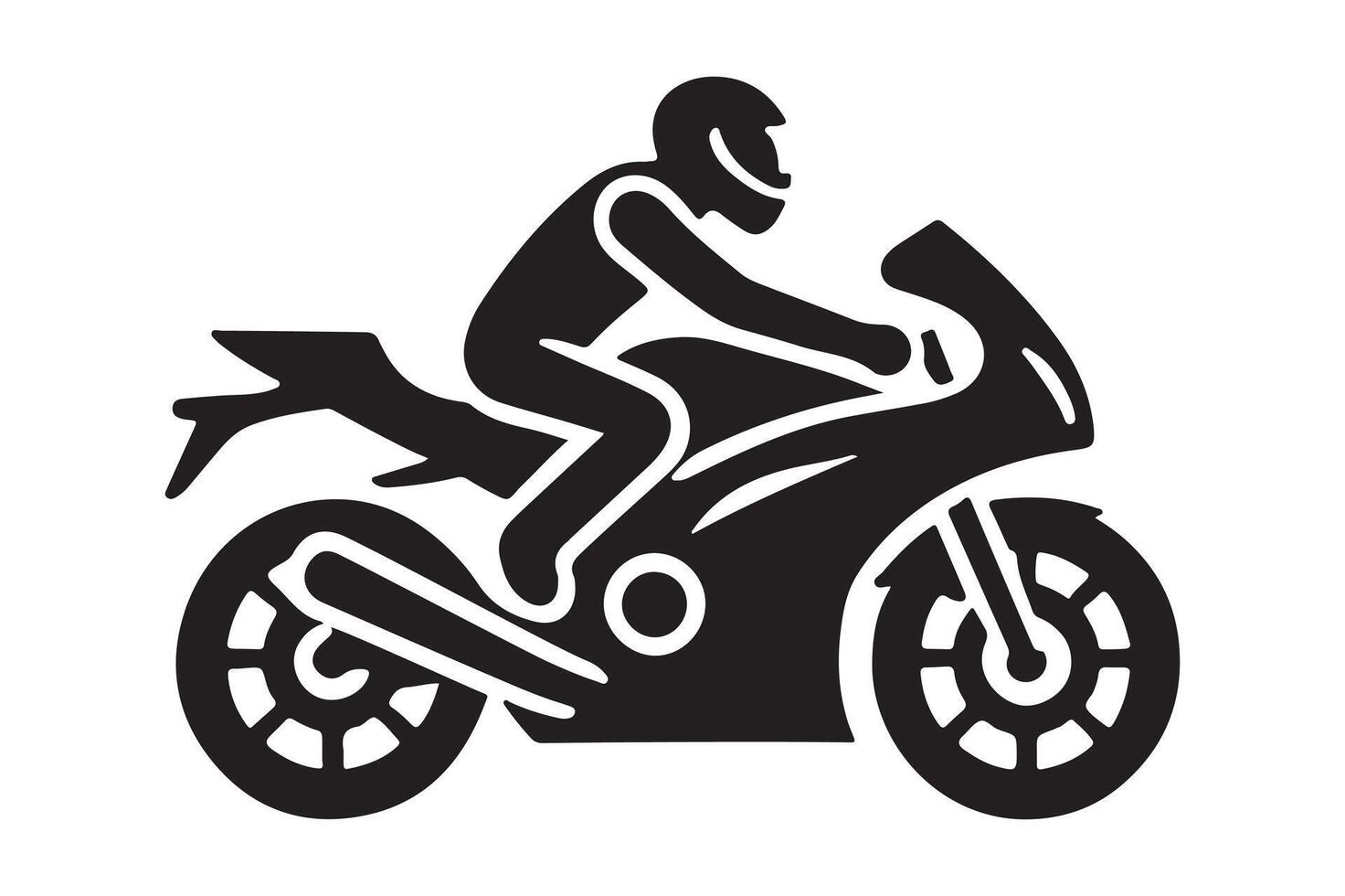 Motorbike Silhouette Design for Creative Projects vector