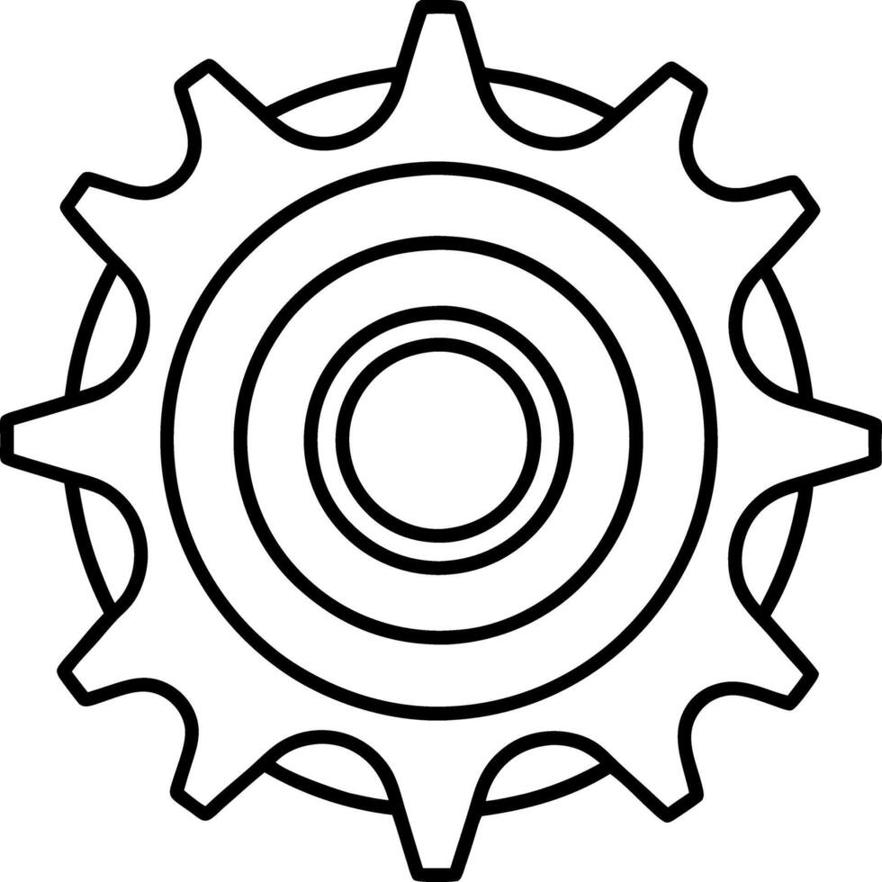 Minimalist Gear and Cog Icon Engineering and Technology Concept Progress or construction concept. vector