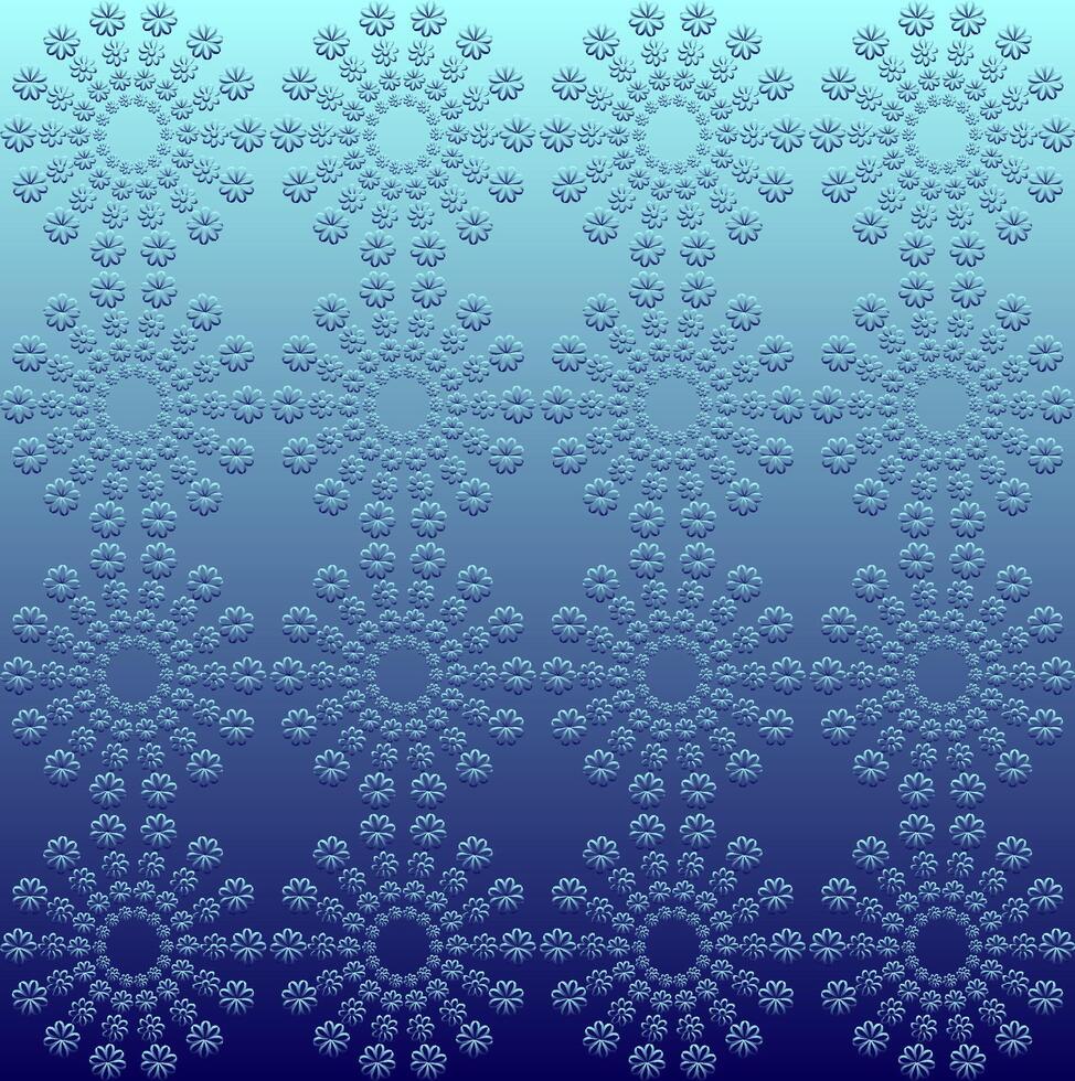 Blue winter background with snowflakes pattern vector